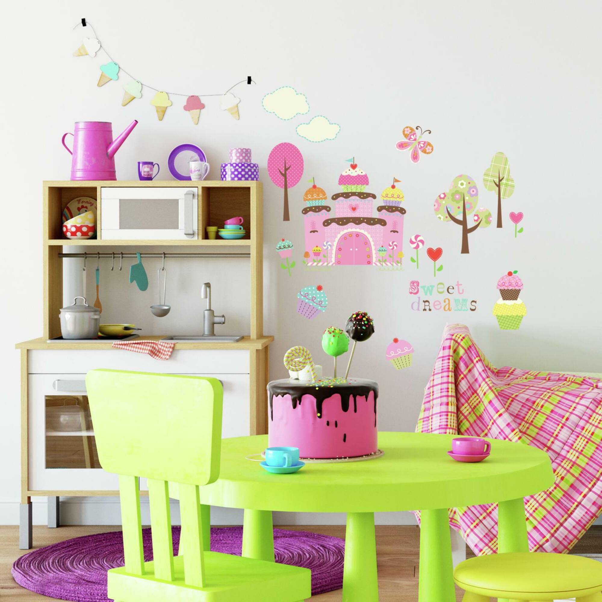RoomMates Happi Cupcake Land Peel & Stick Wall Decals